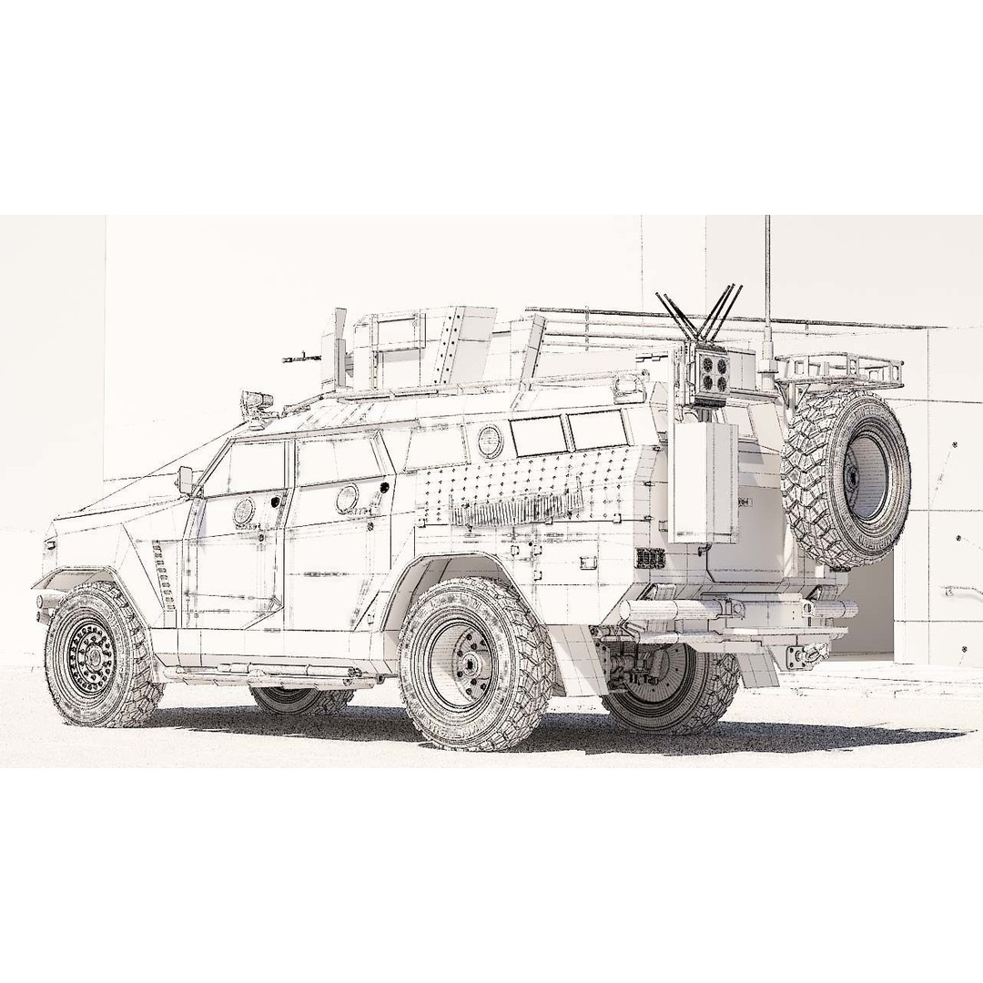 Apc Novator 3D Model – High Poly Military Vehicle, FBX, Game Ready - View 22