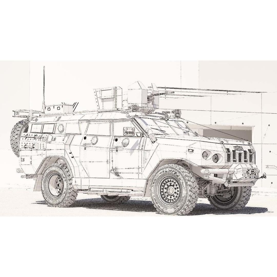 Apc Novator 3D Model – High Poly Military Vehicle, FBX, Game Ready - View 23