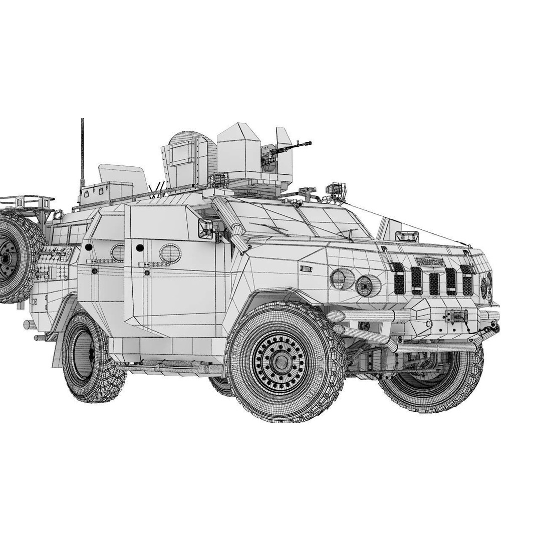 Apc Novator 3D Model – High Poly Military Vehicle, FBX, Game Ready - View 24