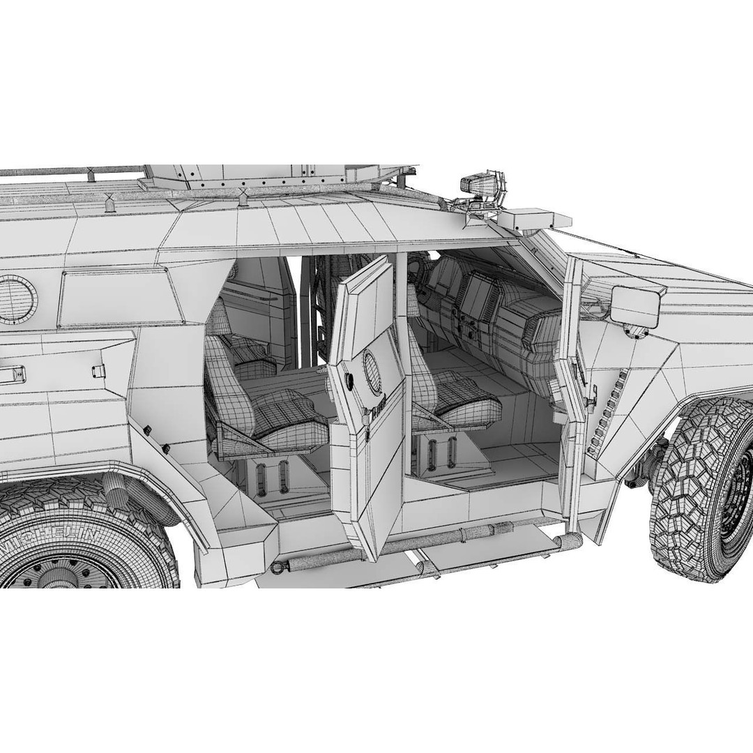 Apc Novator 3D Model – High Poly Military Vehicle, FBX, Game Ready - View 38