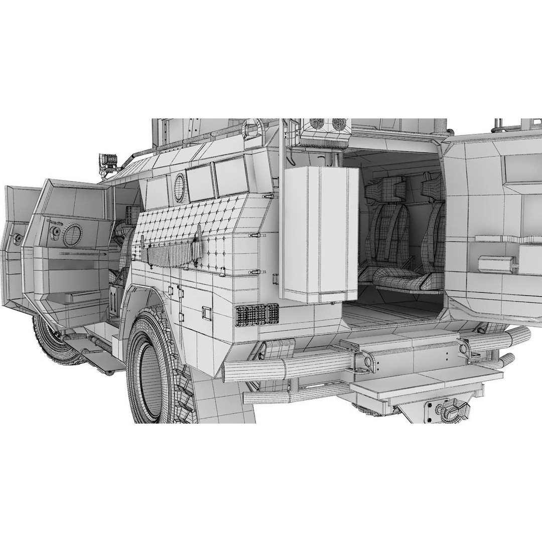 Apc Novator 3D Model – High Poly Military Vehicle, FBX, Game Ready - View 39