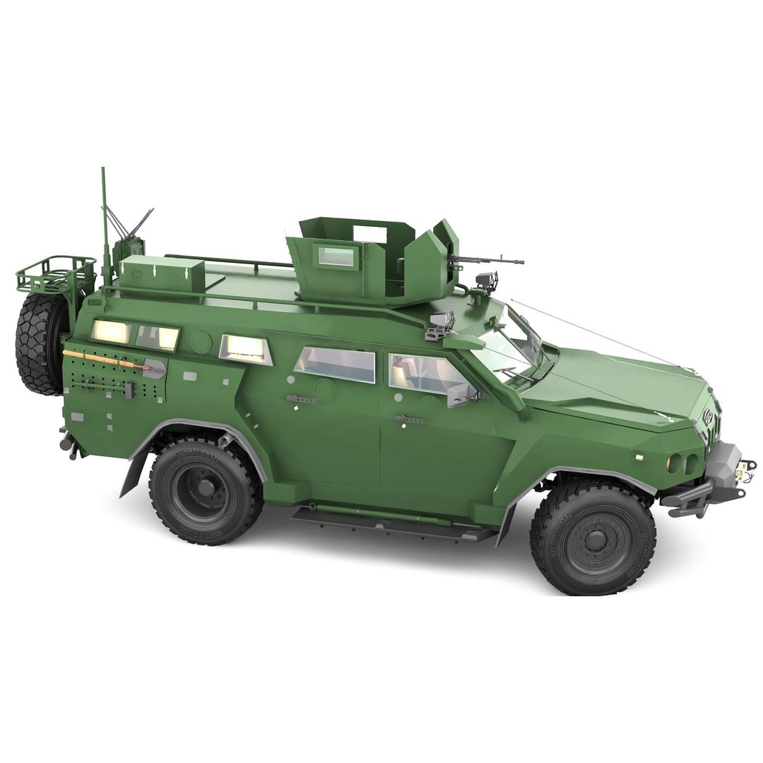 Apc Novator 3D Model – High Poly Military Vehicle, FBX, Game Ready - View 4