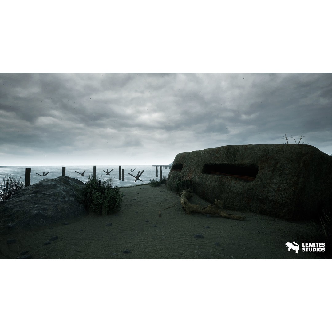 WW1 Beach Warzone Environment 3D Model – Low Poly Game Asset, FBX - View 10