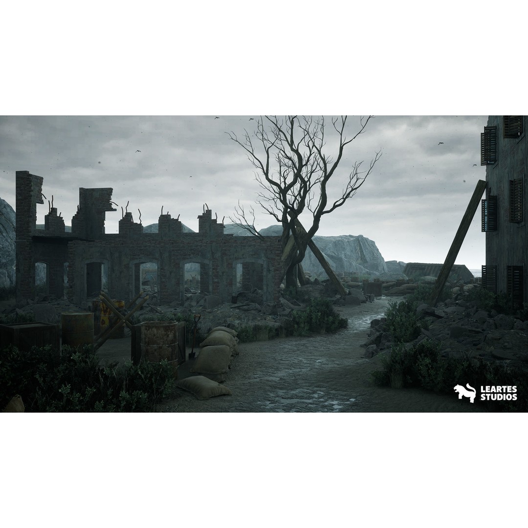 WW1 Beach Warzone Environment 3D Model – Low Poly Game Asset, FBX - View 12