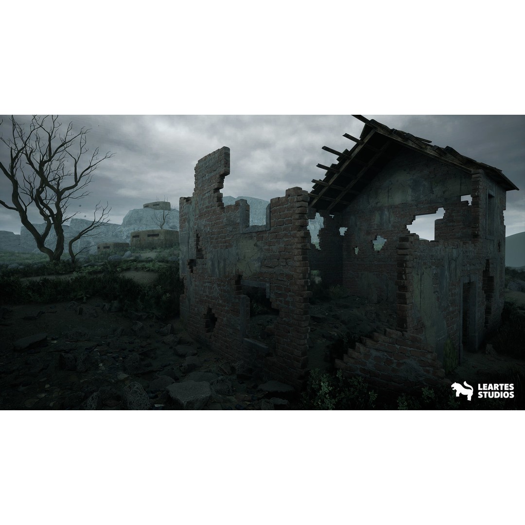 WW1 Beach Warzone Environment 3D Model – Low Poly Game Asset, FBX - View 6