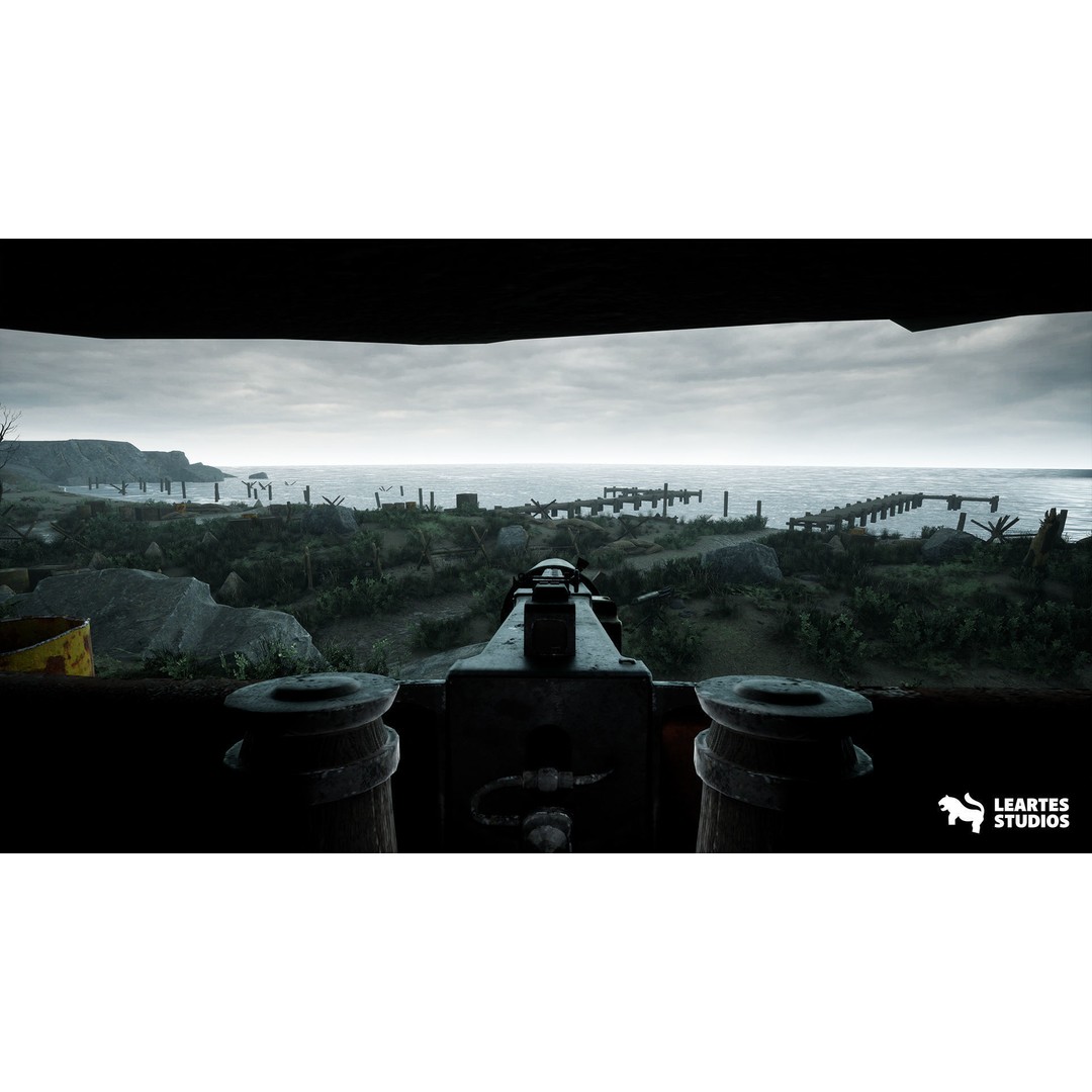 WW1 Beach Warzone Environment 3D Model – Low Poly Game Asset, FBX - View 7