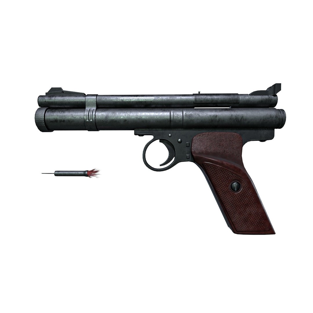 Crosman 150 C02 Pellet Pistol 3D Model – Low Poly Game Asset, FBX - View 19