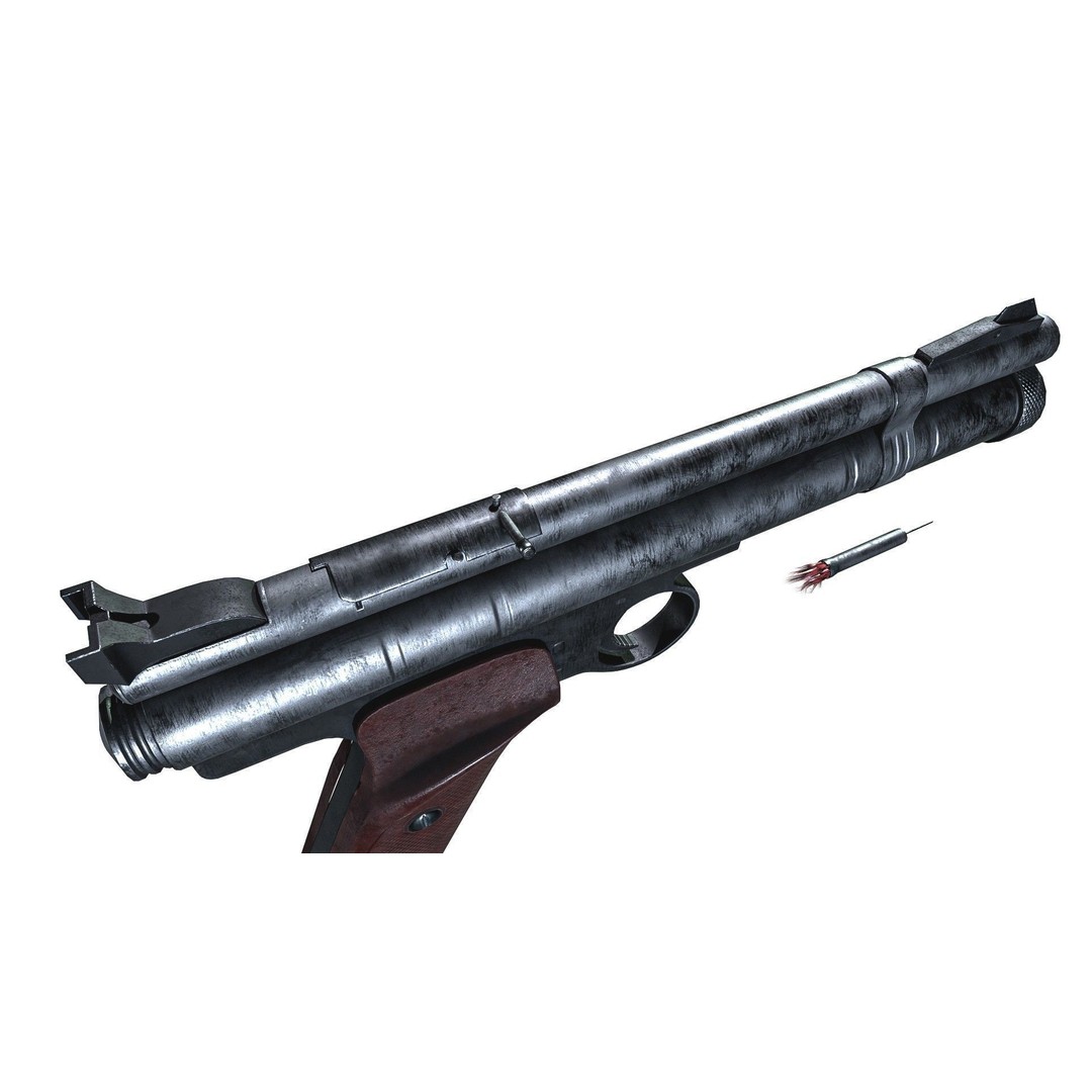 Crosman 150 C02 Pellet Pistol 3D Model – Low Poly Game Asset, FBX - View 24