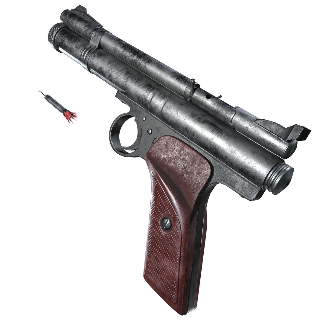 Crosman 150 C02 Pellet Pistol 3D Model – Low Poly Game Asset, FBX - View 3