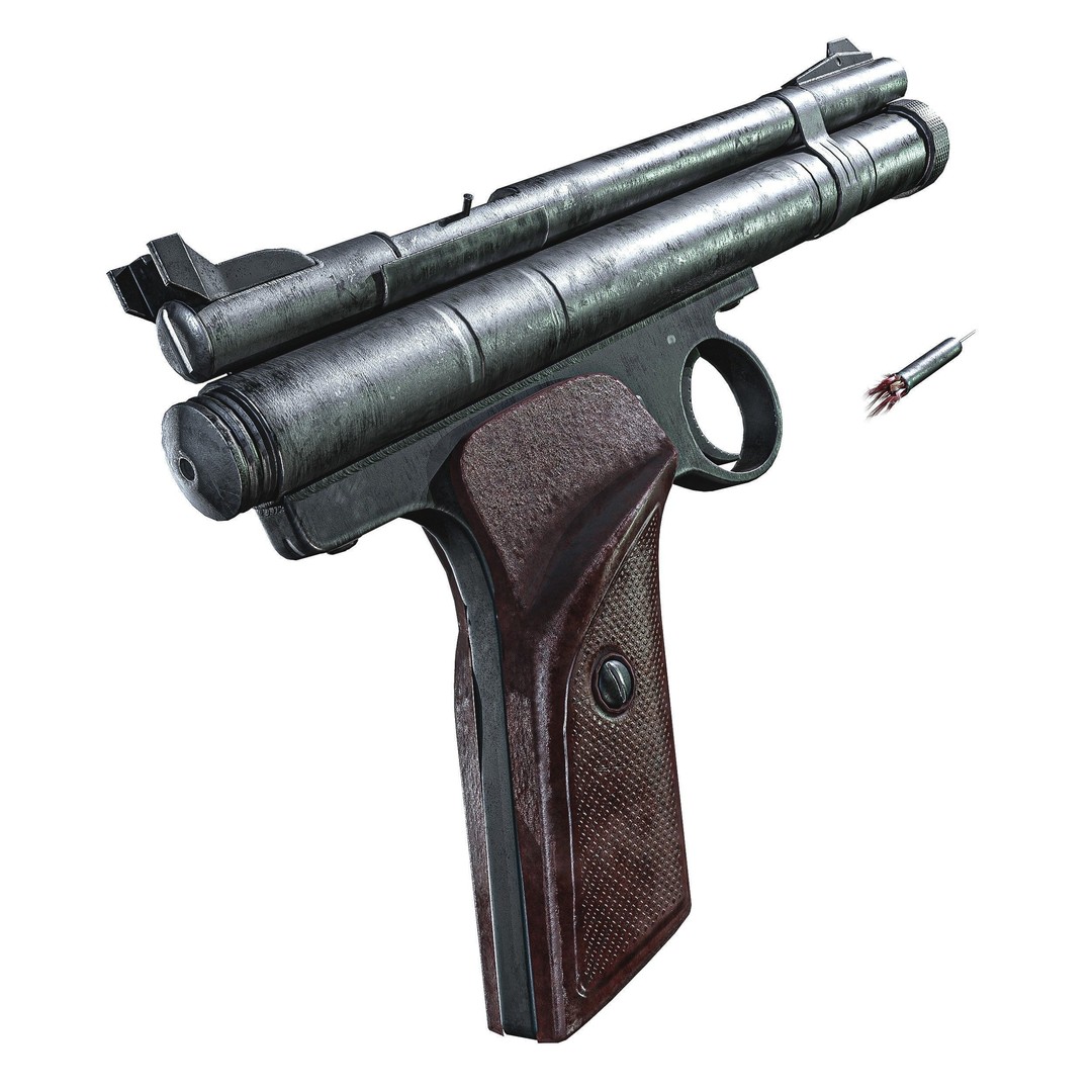 Crosman 150 C02 Pellet Pistol 3D Model – Low Poly Game Asset, FBX - View 9