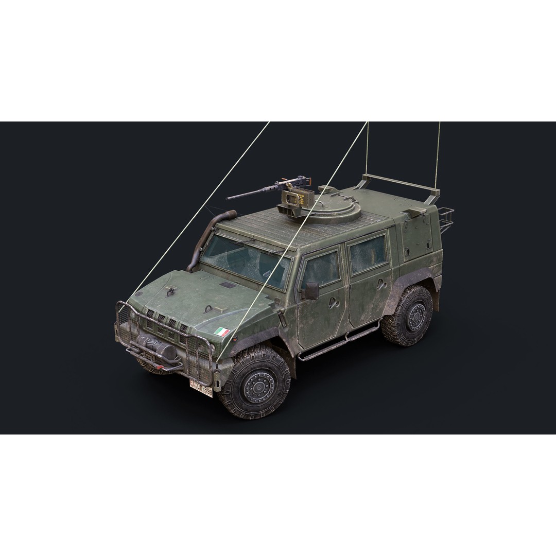 Iveco LMV Lince 3D Model – Low Poly Military Vehicle, Game Ready - View 10