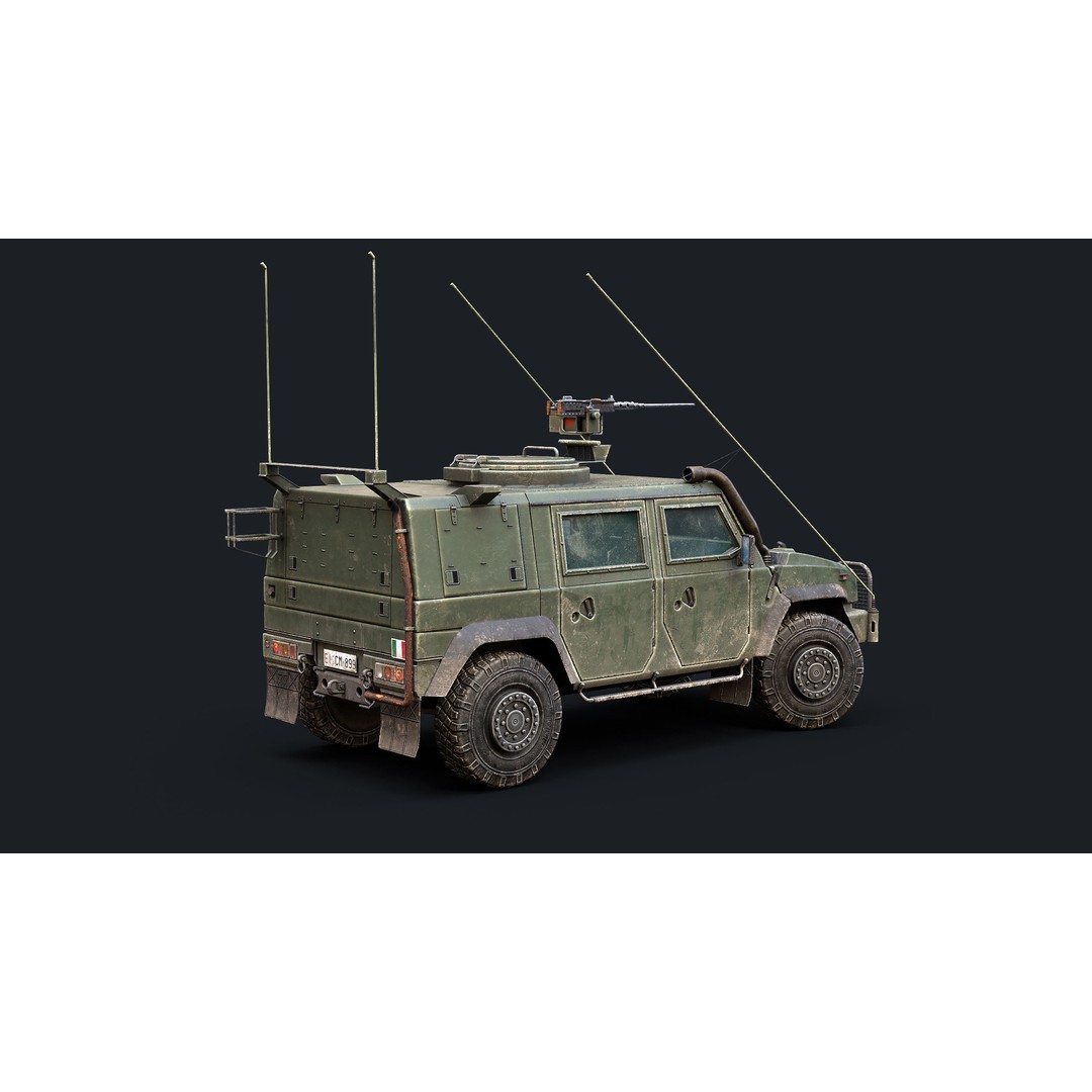 Iveco LMV Lince 3D Model – Low Poly Military Vehicle, Game Ready - View 11