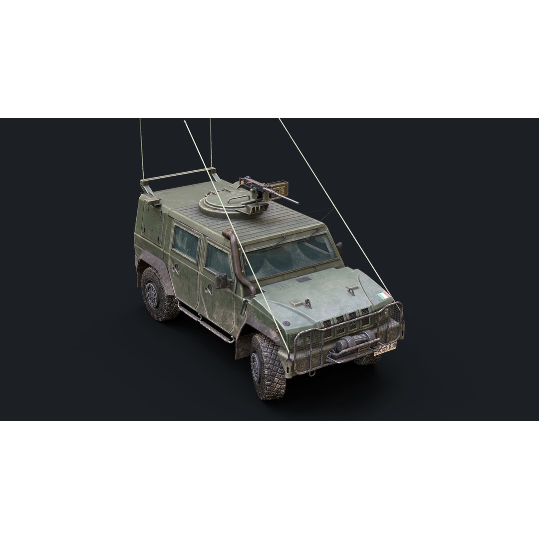 Iveco LMV Lince 3D Model – Low Poly Military Vehicle, Game Ready - View 12