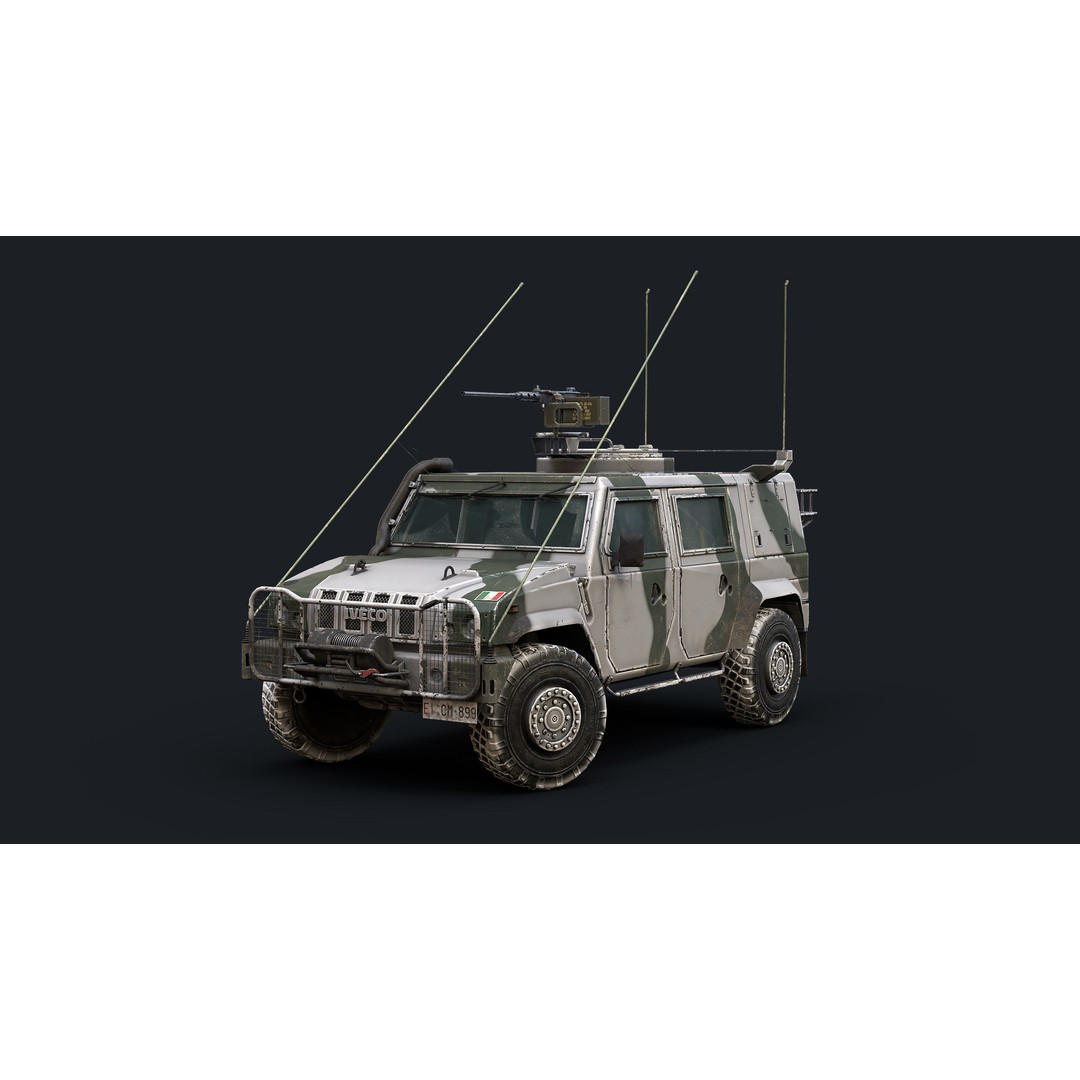 Iveco LMV Lince 3D Model – Low Poly Military Vehicle, Game Ready - View 13
