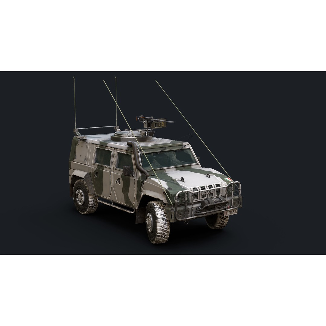 Iveco LMV Lince 3D Model – Low Poly Military Vehicle, Game Ready - View 14