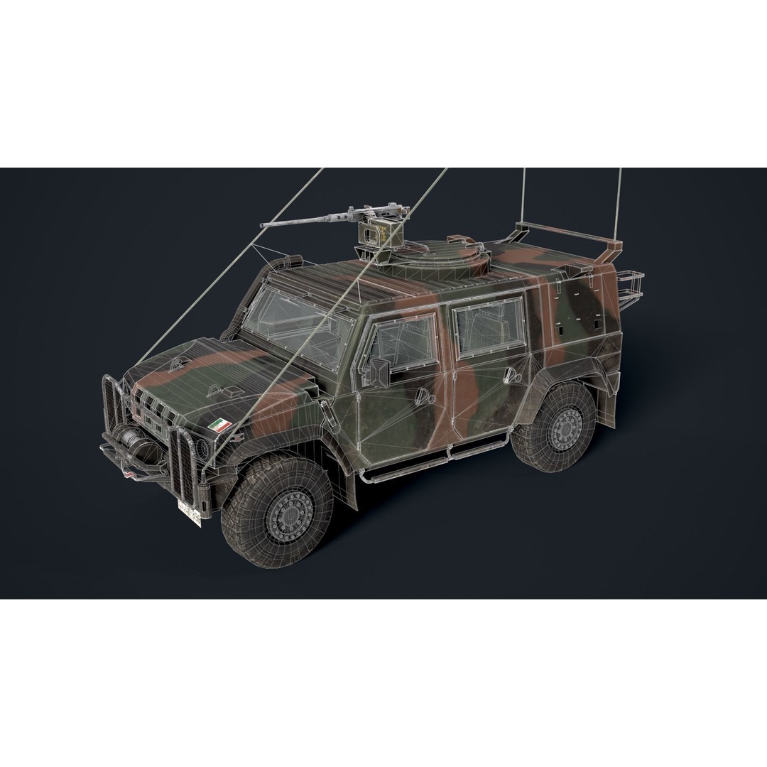 Iveco LMV Lince 3D Model – Low Poly Military Vehicle, Game Ready - View 15