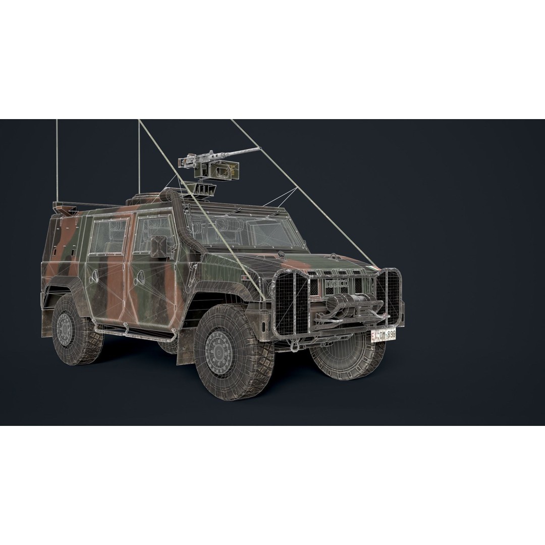 Iveco LMV Lince 3D Model – Low Poly Military Vehicle, Game Ready - View 16