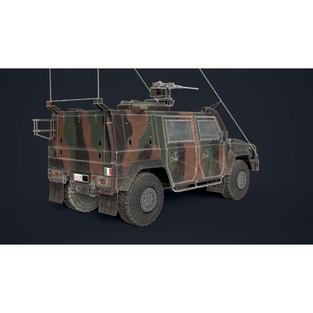 Iveco LMV Lince 3D Model – Low Poly Military Vehicle, Game Ready - View 17