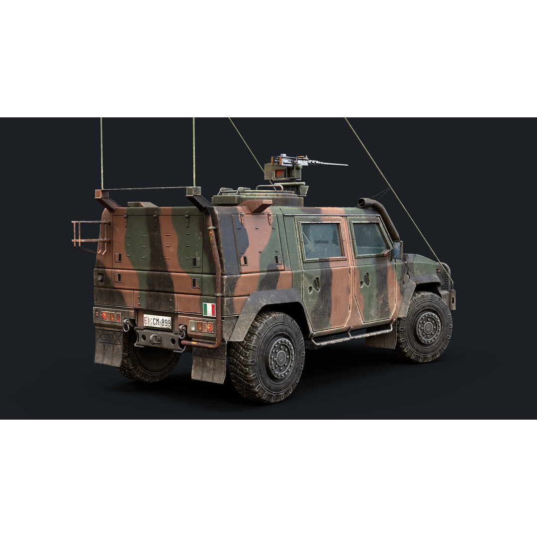 Iveco LMV Lince 3D Model – Low Poly Military Vehicle, Game Ready - View 3