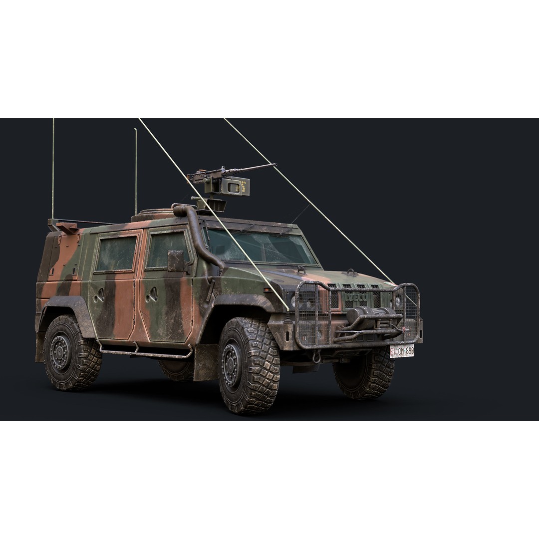 Iveco LMV Lince 3D Model – Low Poly Military Vehicle, Game Ready - View 4