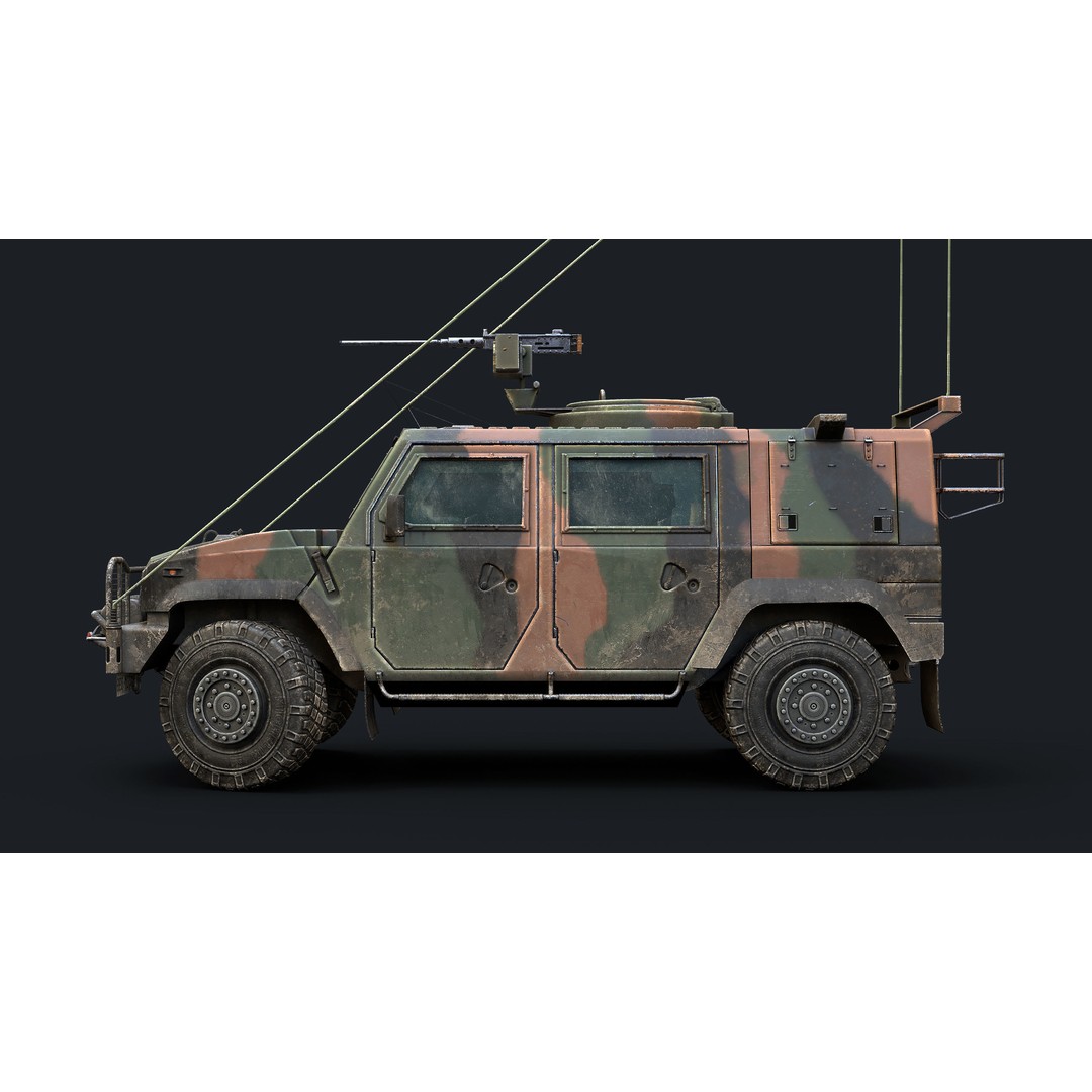 Iveco LMV Lince 3D Model – Low Poly Military Vehicle, Game Ready - View 5