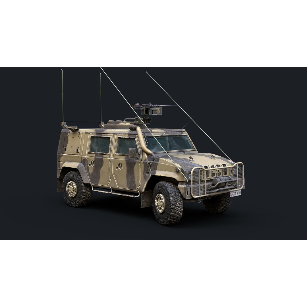 Iveco LMV Lince 3D Model – Low Poly Military Vehicle, Game Ready - View 7