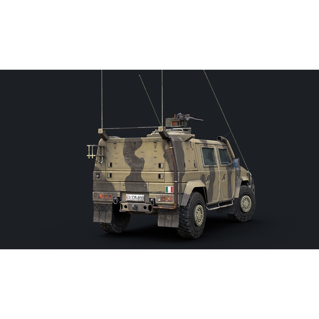 Iveco LMV Lince 3D Model – Low Poly Military Vehicle, Game Ready - View 8