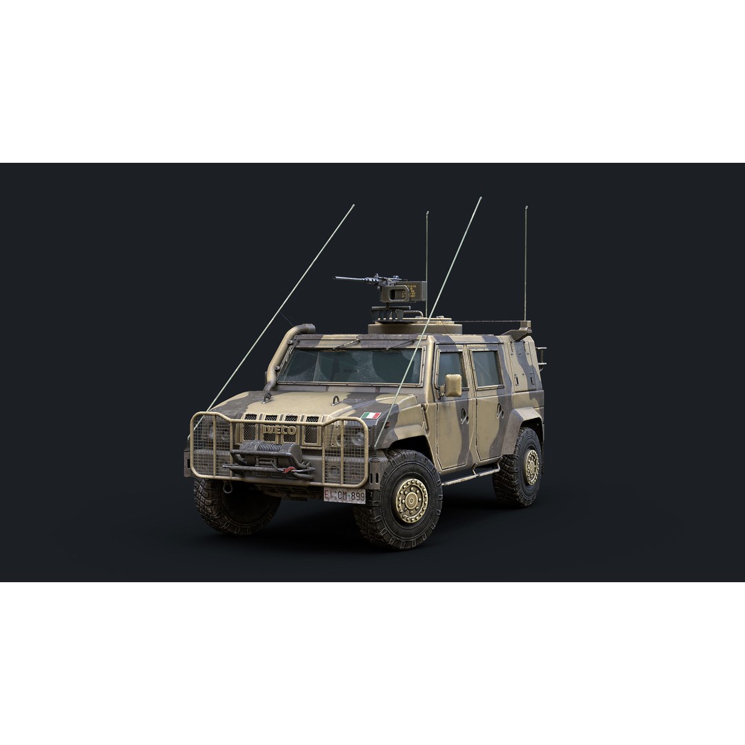 Iveco LMV Lince 3D Model – Low Poly Military Vehicle, Game Ready - View 9