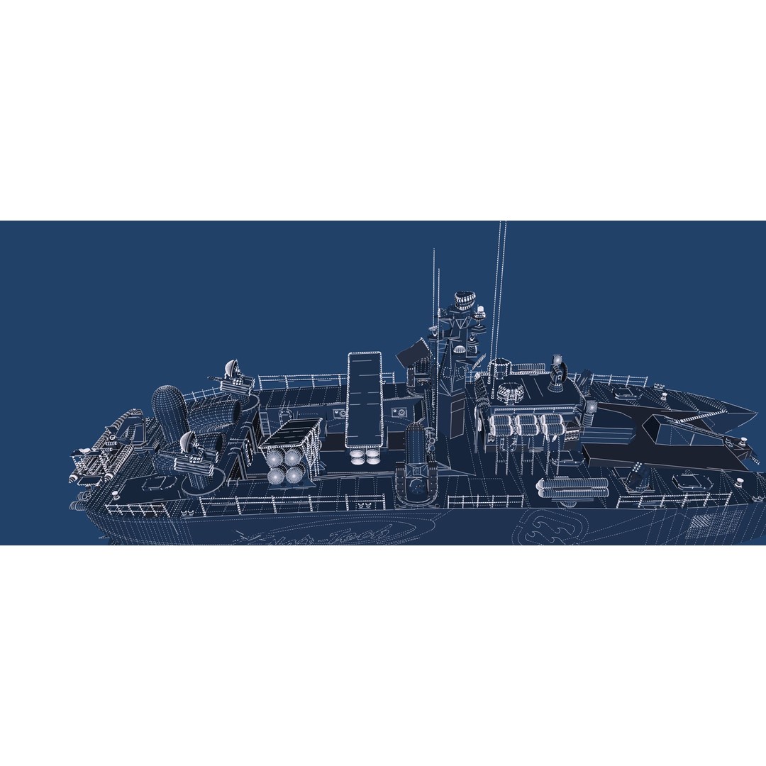 Greek Navy Fast Attack Missile Patrol Boat 3D Model – Detailed Military Watercraft, FBX, OBJ