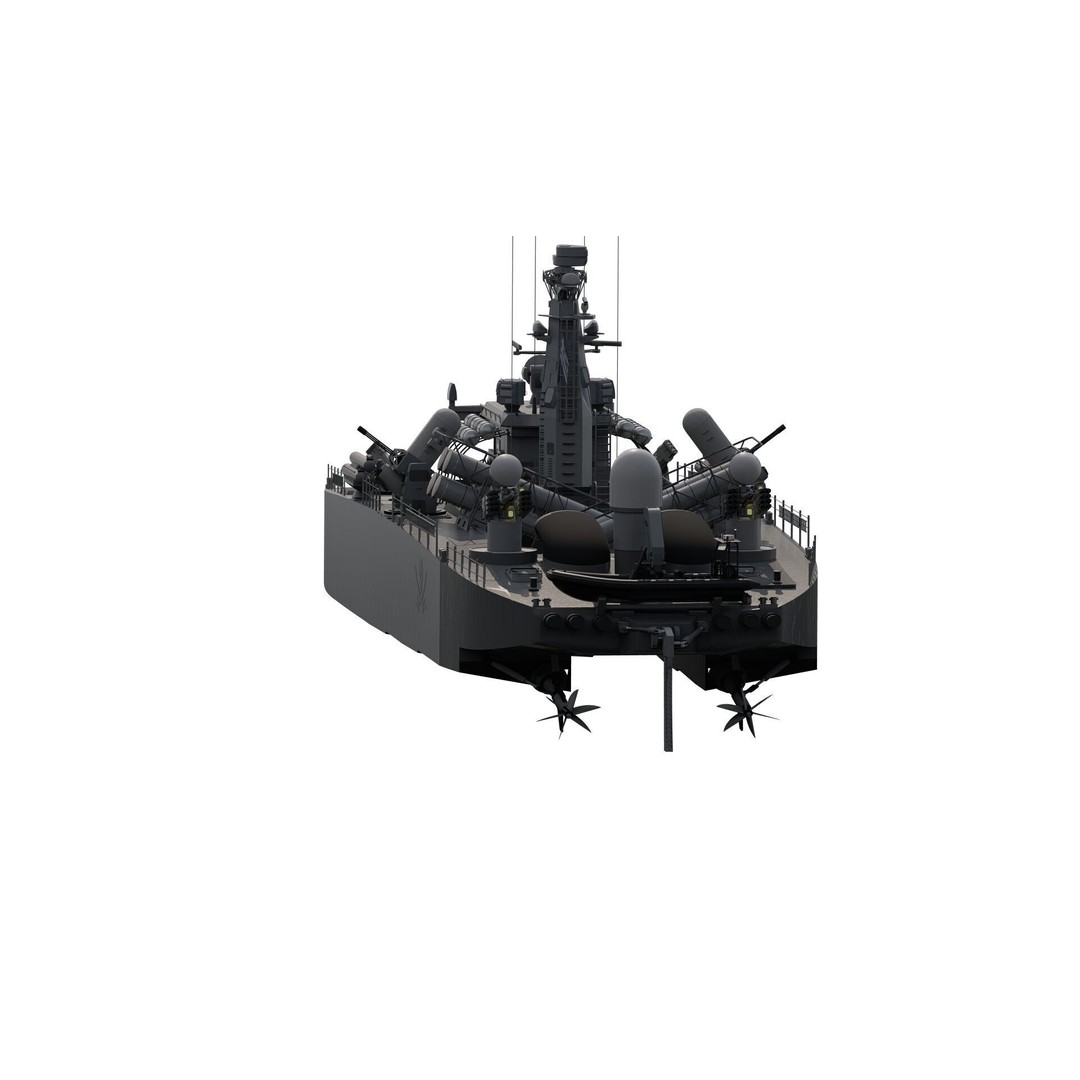 Greek Navy Fast Attack Missile Patrol Boat 3D Model – Detailed Military Watercraft, FBX, OBJ - View 10
