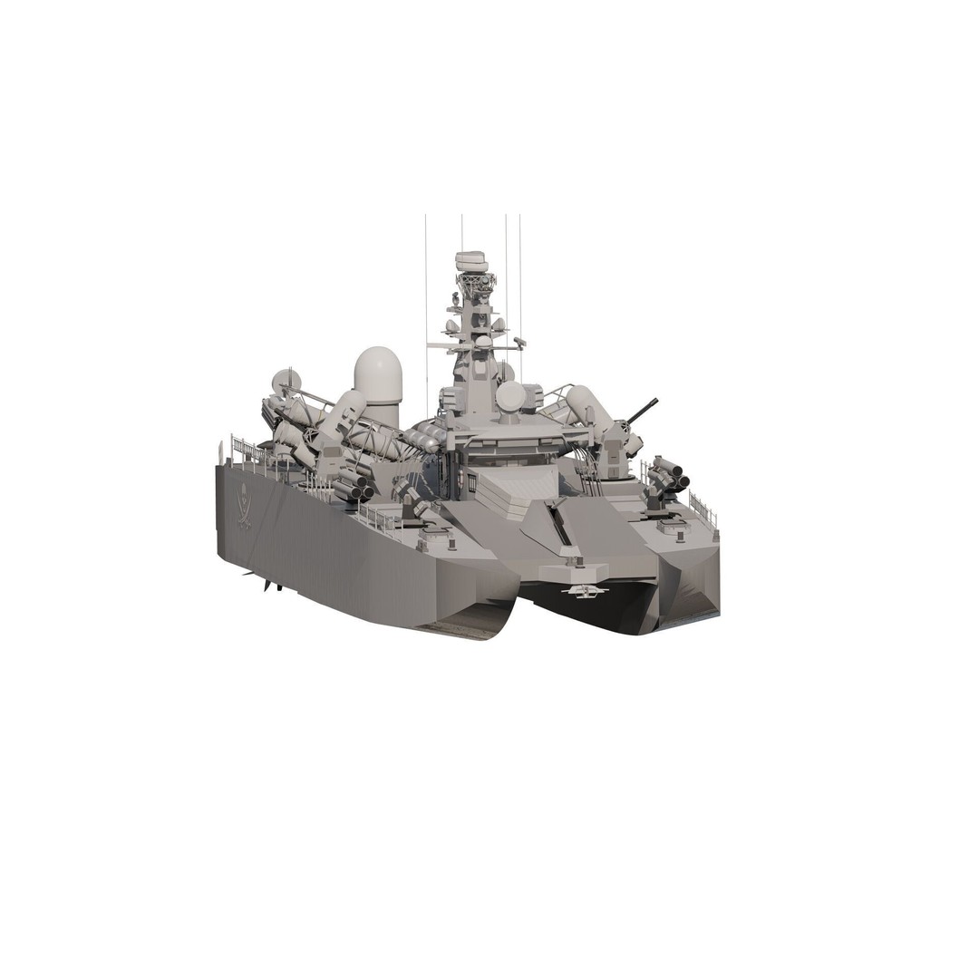 Greek Navy Fast Attack Missile Patrol Boat 3D Model – Detailed Military Watercraft, FBX, OBJ - View 20