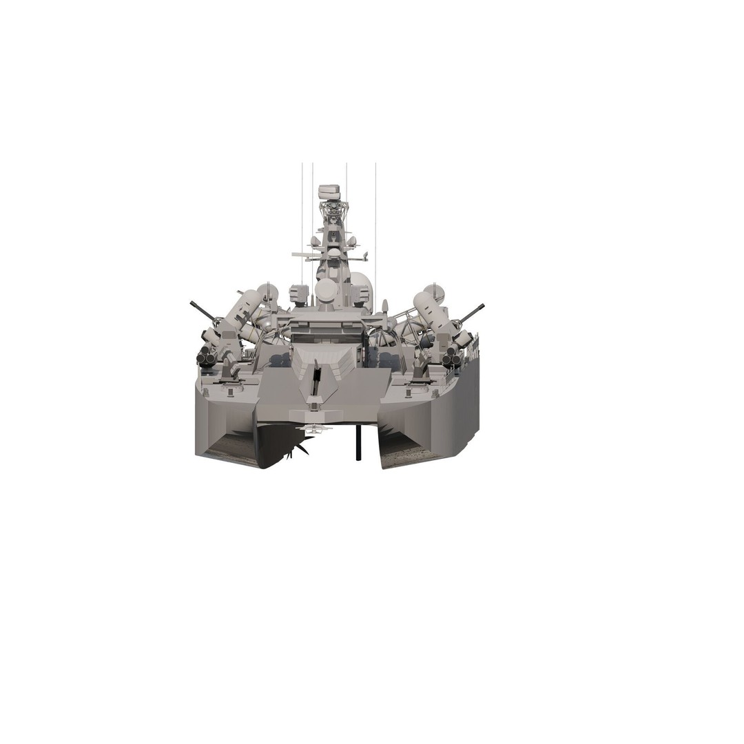 Greek Navy Fast Attack Missile Patrol Boat 3D Model – Detailed Military Watercraft, FBX, OBJ - View 21