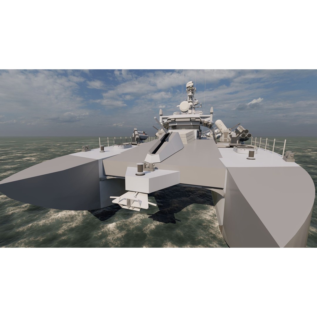 Greek Navy Fast Attack Missile Patrol Boat 3D Model – Detailed Military Watercraft, FBX, OBJ - View 24