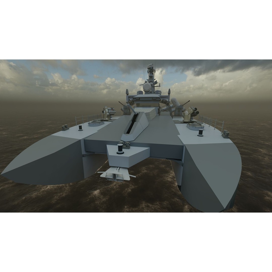 Greek Navy Fast Attack Missile Patrol Boat 3D Model – Detailed Military Watercraft, FBX, OBJ - View 41