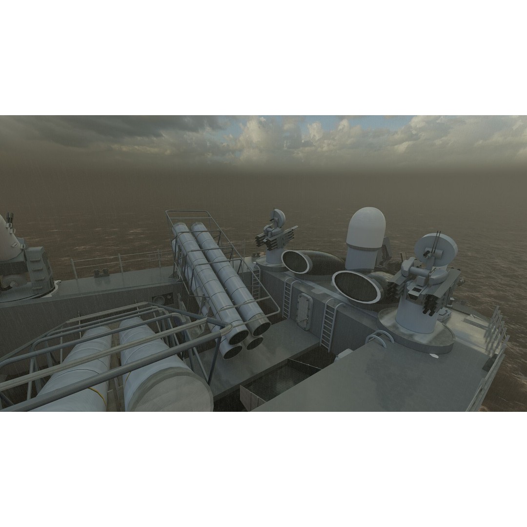 Greek Navy Fast Attack Missile Patrol Boat 3D Model – Detailed Military Watercraft, FBX, OBJ - View 44