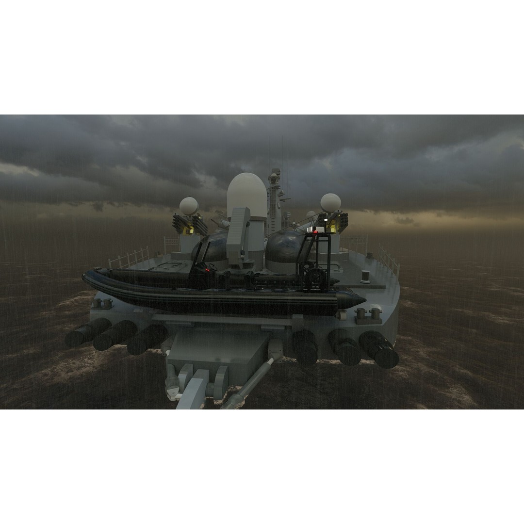 Greek Navy Fast Attack Missile Patrol Boat 3D Model – Detailed Military Watercraft, FBX, OBJ - View 45