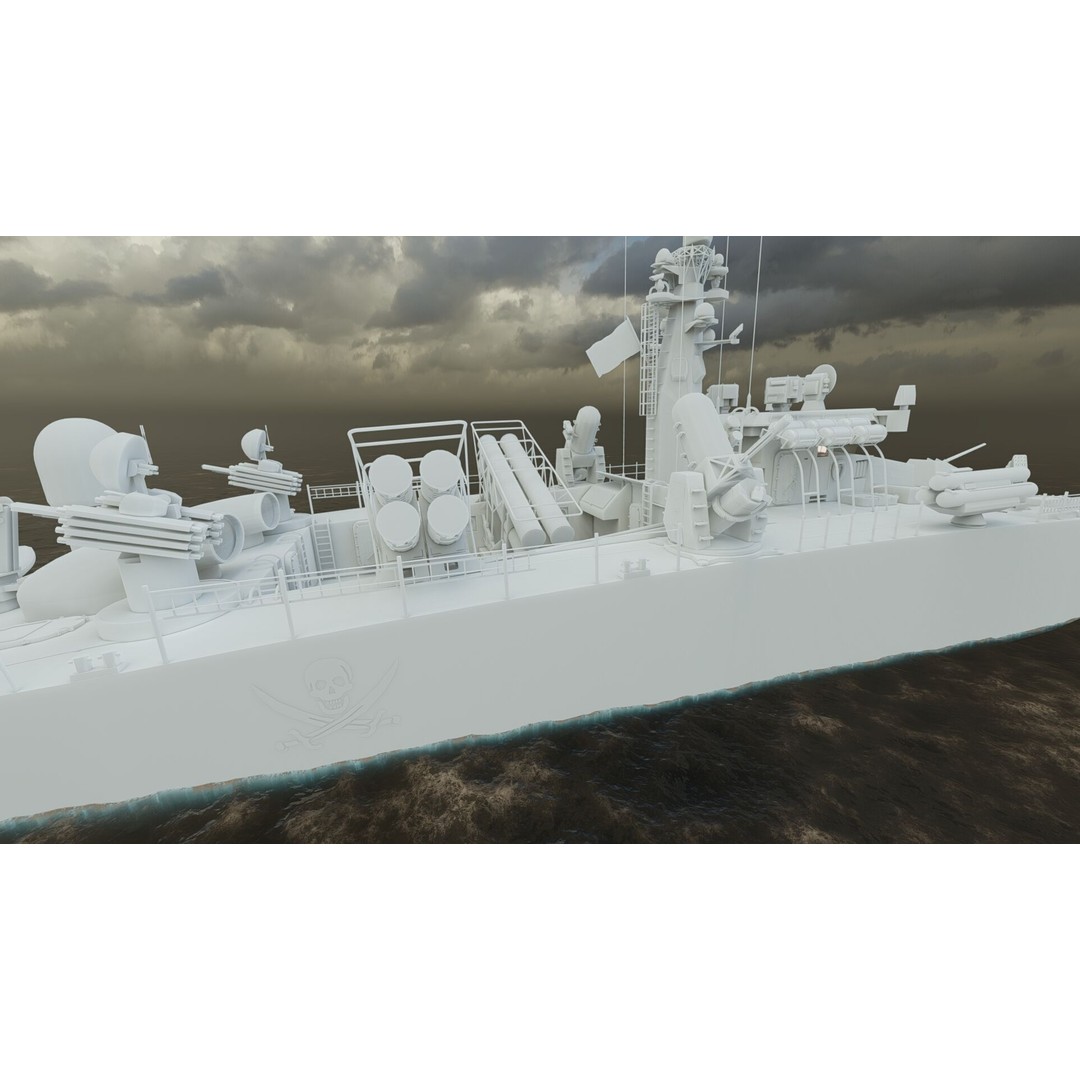 Greek Navy Fast Attack Missile Patrol Boat 3D Model – Detailed Military Watercraft, FBX, OBJ - View 47