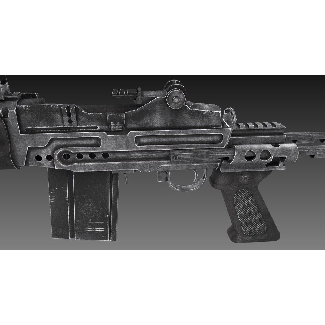 M2010 Enhanced Sniper Rifle 3D Model – Low Poly Game Asset, FBX - View 10