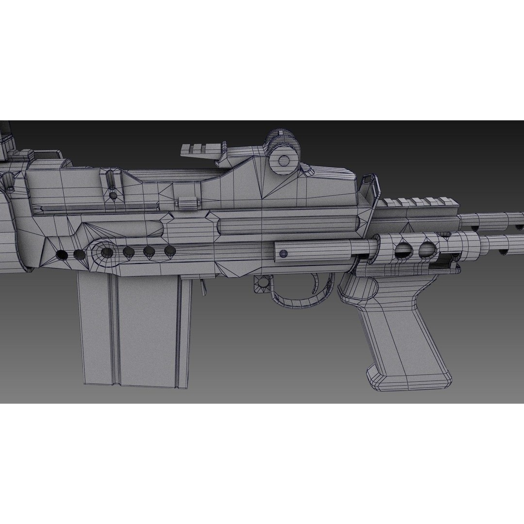 M2010 Enhanced Sniper Rifle 3D Model – Low Poly Game Asset, FBX - View 19