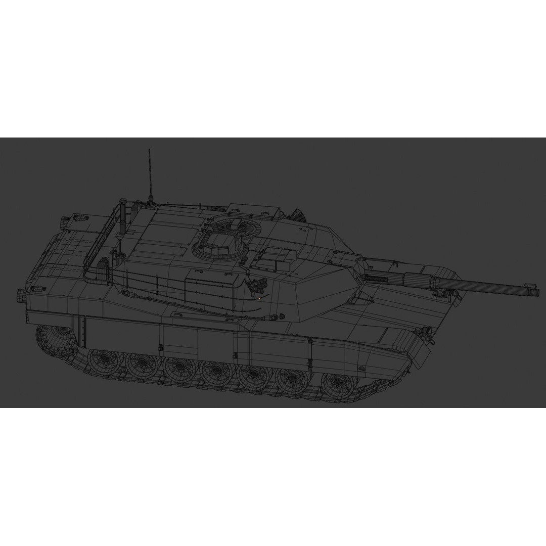 M1 Abrams 3D Model – Low Poly PBR Military Tank Asset, FBX