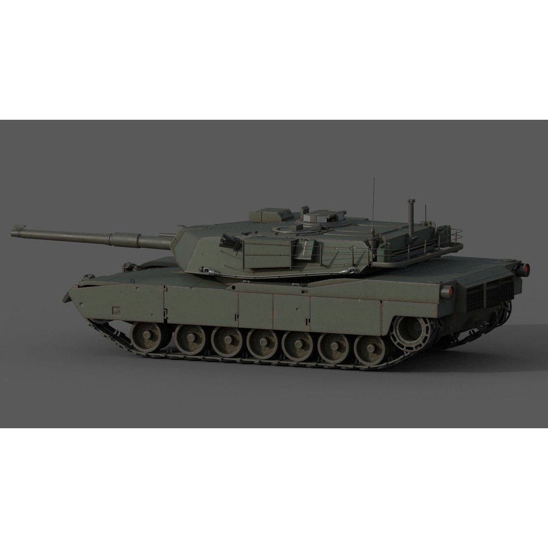 M1 Abrams 3D Model – Low Poly PBR Military Tank Asset, FBX - View 10