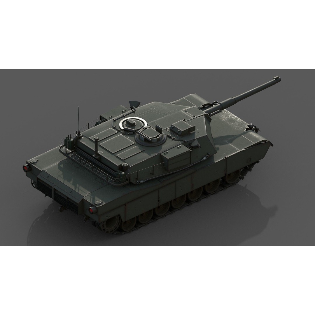 M1 Abrams 3D Model – Low Poly PBR Military Tank Asset, FBX - View 12