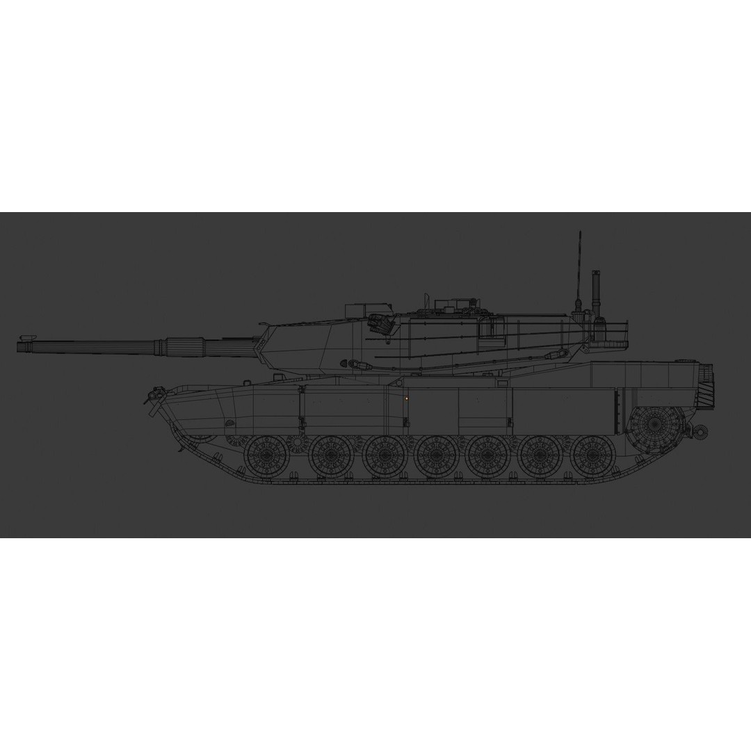 M1 Abrams 3D Model – Low Poly PBR Military Tank Asset, FBX - View 13