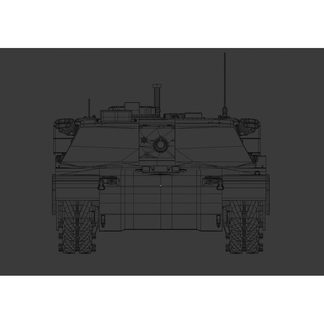 M1 Abrams 3D Model – Low Poly PBR Military Tank Asset, FBX - View 14