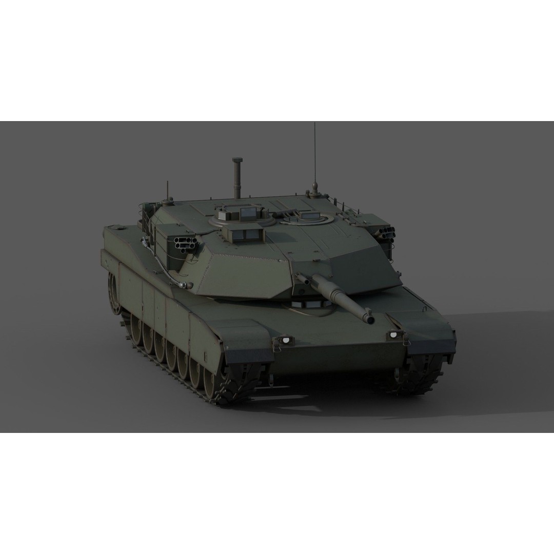 M1 Abrams 3D Model – Low Poly PBR Military Tank Asset, FBX - View 5