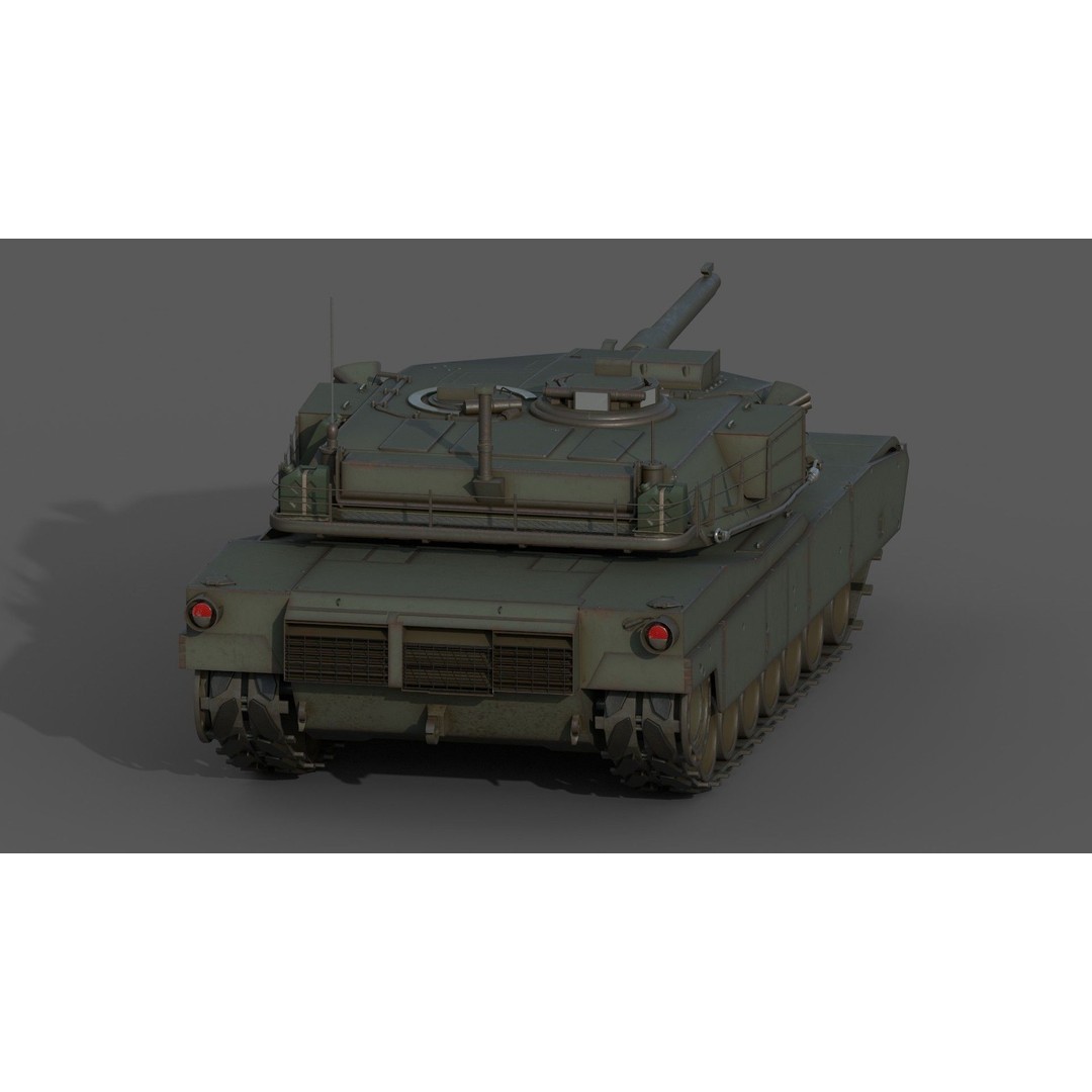 M1 Abrams 3D Model – Low Poly PBR Military Tank Asset, FBX - View 7