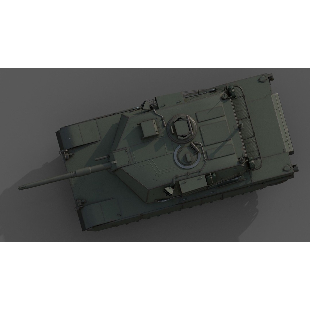 M1 Abrams 3D Model – Low Poly PBR Military Tank Asset, FBX - View 8
