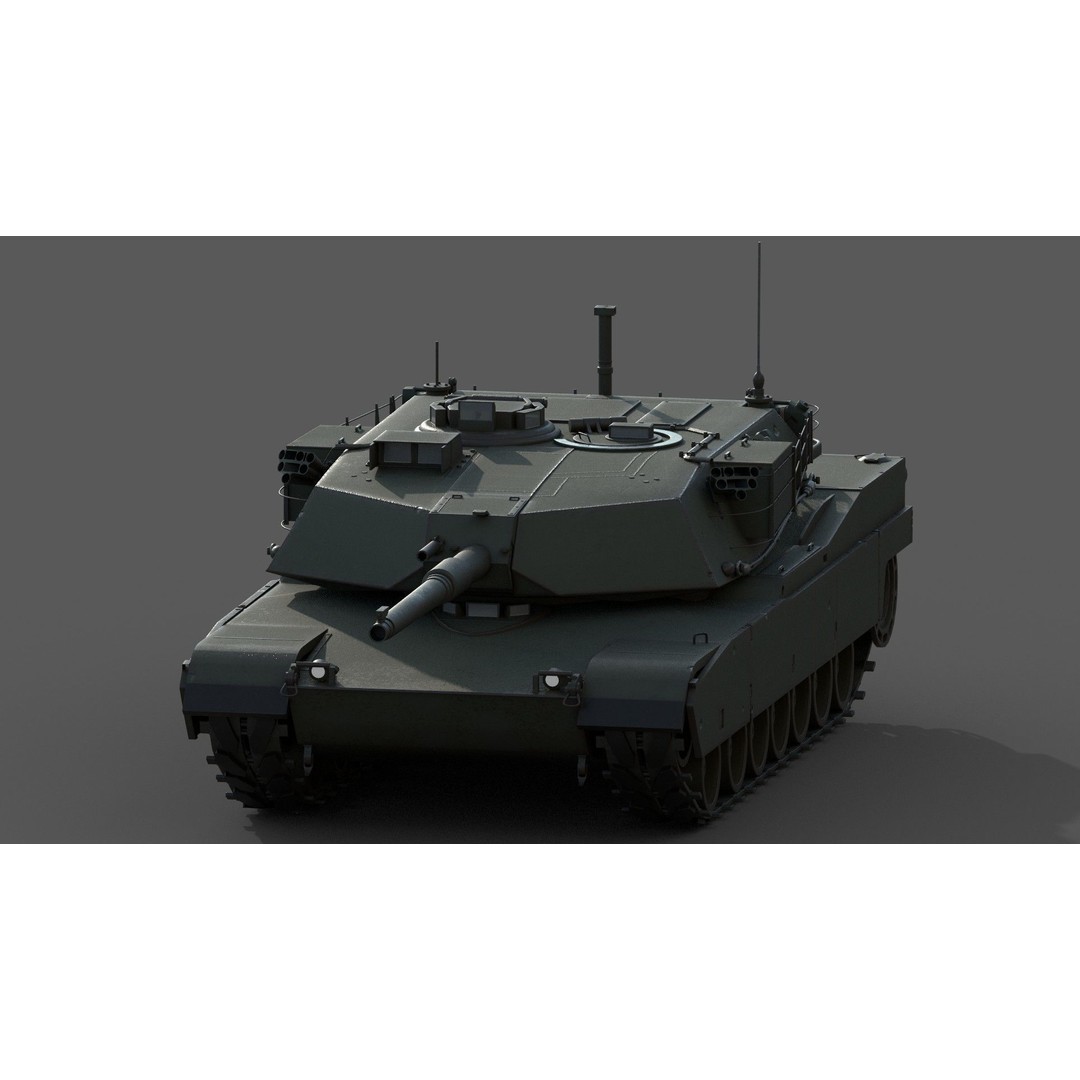 M1 Abrams 3D Model – Low Poly PBR Military Tank Asset, FBX - View 9