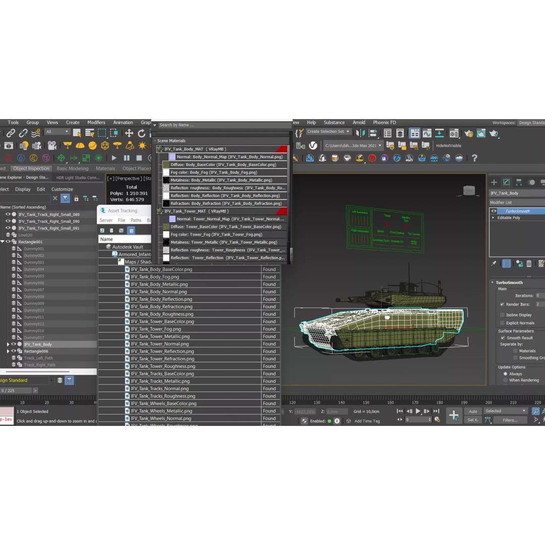 Armored Infantry Fighting Vehicle 3D Model – Rigged Military Asset, FBX