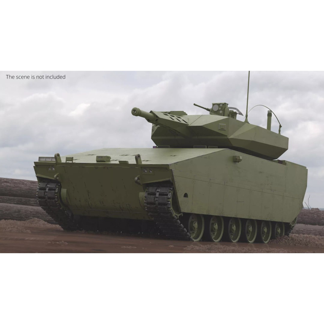 Armored Infantry Fighting Vehicle 3D Model – Rigged Military Asset, FBX - View 4